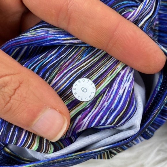 Lululemon Fast and Free Tight II 25" *Non-Reflective Nulux Interconnect Blue Mul - Picture 4 of 5